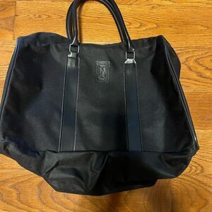 Vtg. Paul Sebastian brand roomy black overnight bag (never used)